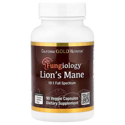 California Gold Nutrition Organic Lion's Mane 600 mg 90 veggie capsules