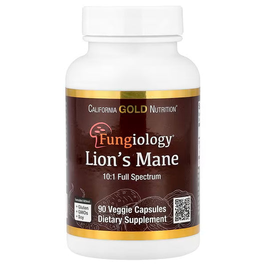 California Gold Nutrition Organic Lion's Mane 600 mg 90 veggie capsules