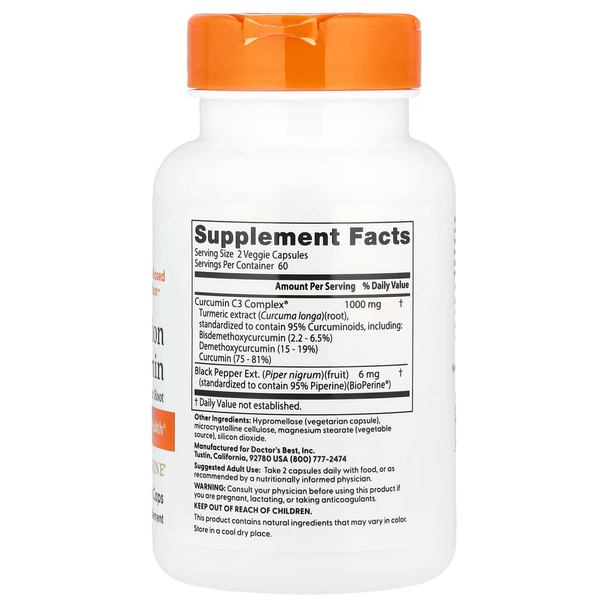 Doctor's Best High Absorption Curcumin - 120 Veggie Caps