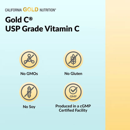 California Gold Nutrition Gold C® Vitamin C, 1,000 mg, 240 Veggie Capsules