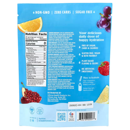 Ultimate Hydration Electrolyte Drink Mix, Variety Pack, 20 Stickpacks