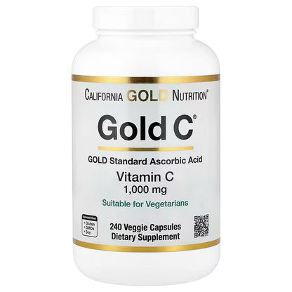California Gold Nutrition Gold C Vitamin C 1000 mg 240 veggie capsules