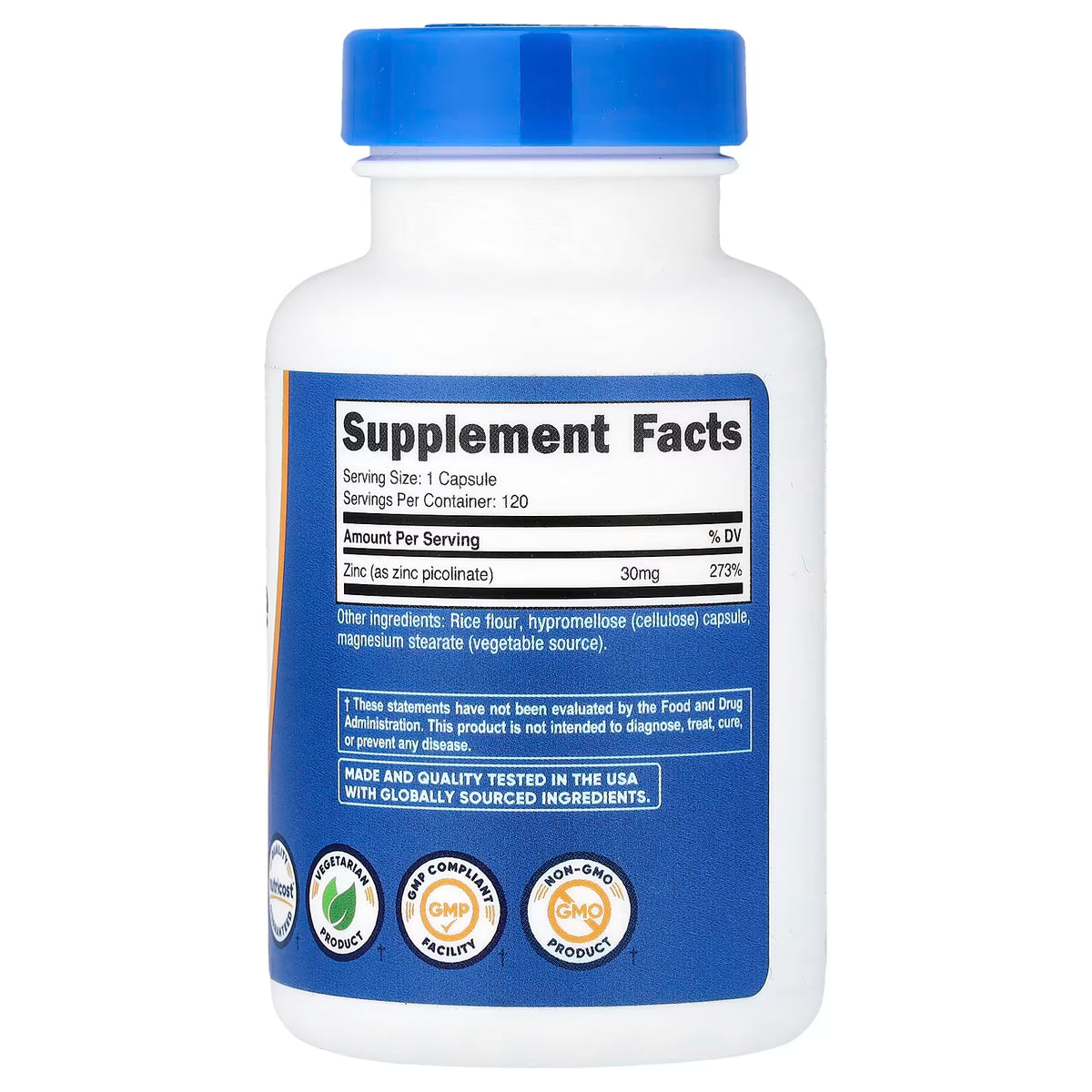 Nutricost Zinc Picolinate 30 mg - 120 Capsules