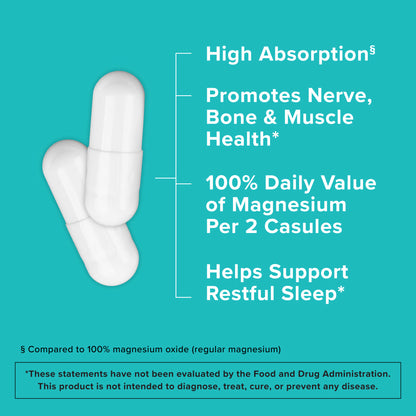 Qunol Magnesium Glycinate, 120 Capsules (210 mg per Capsule)
